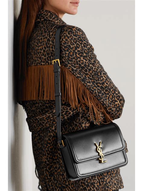 ysl solferino medium black|SAINT LAURENT Solferino medium leather shoulder bag .